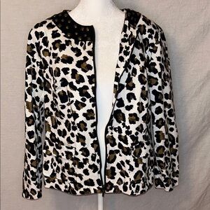Susan Bristol Leopard Print Shacket – Size XL